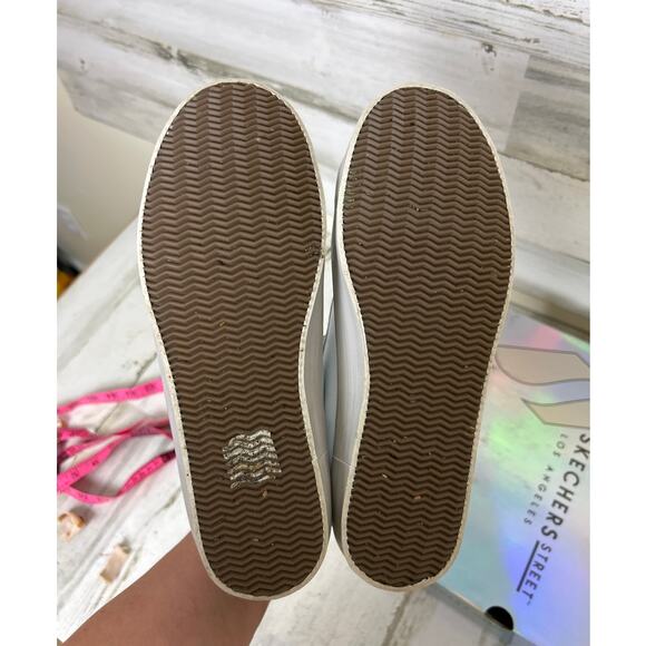 Skechers women 8 white diamond stars right rainbow sneakers lace up shoes casual - Picture 6 of 8